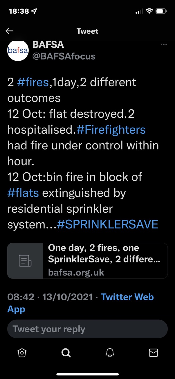 Sprinkler Saves Manchester High Rise Sprinkler Save