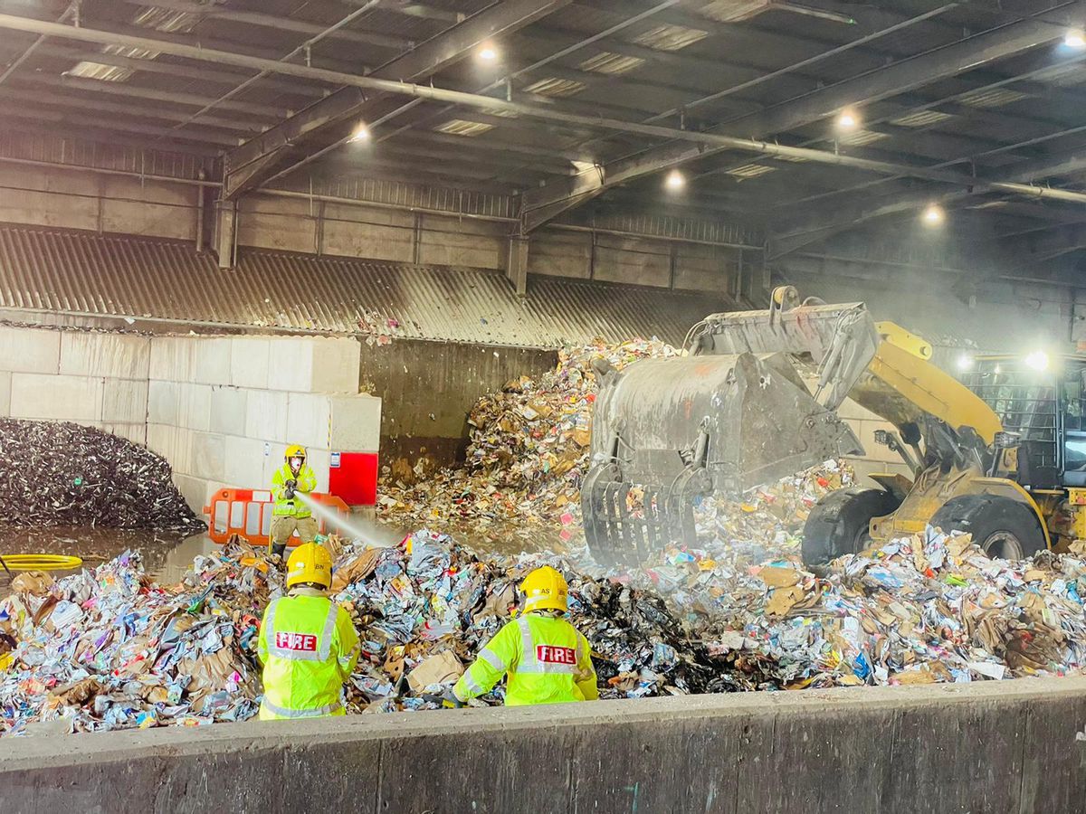 Sprinkler Saves Shropshire Recycling Sprinkler Activation